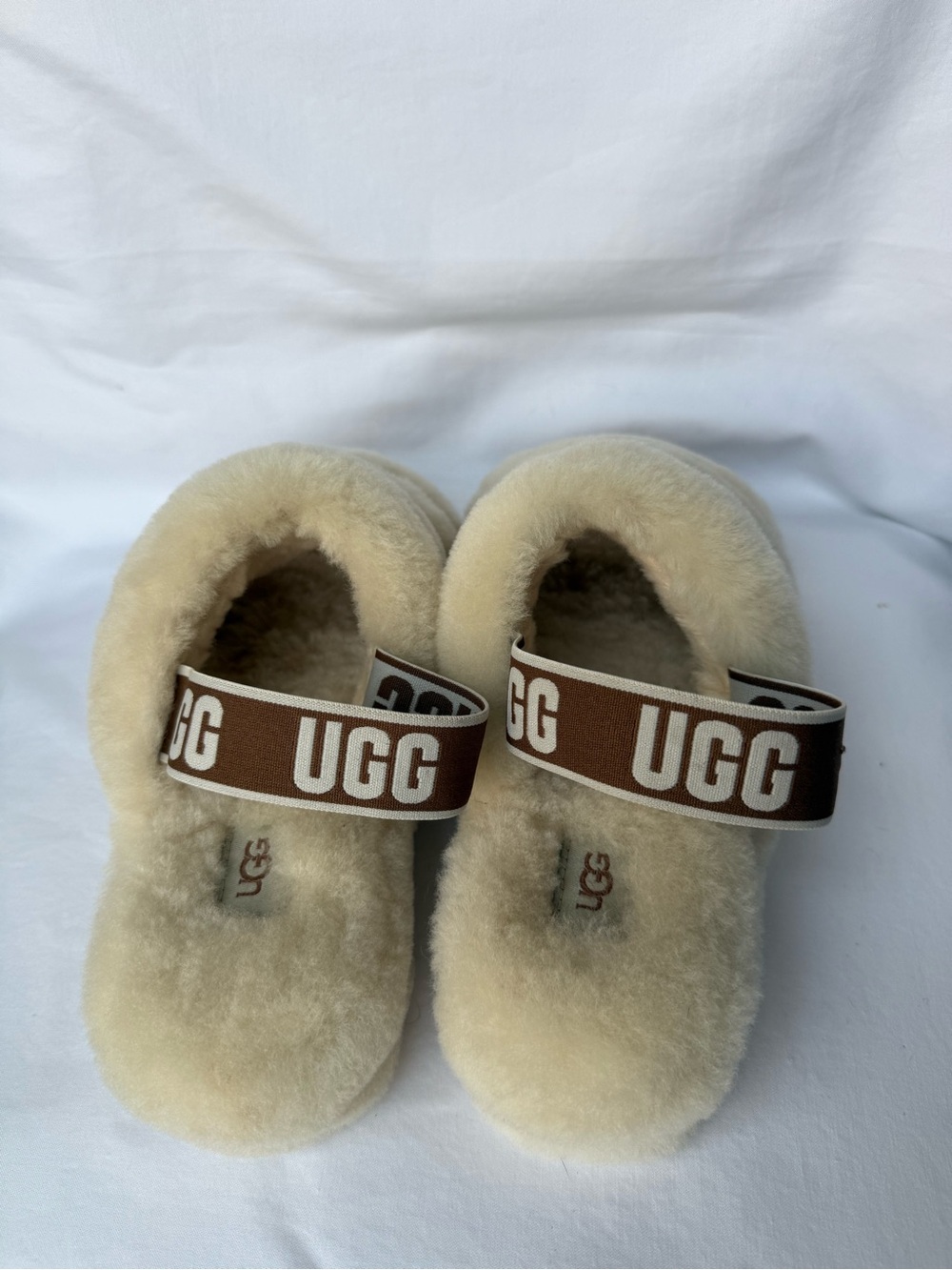 UGG Fluff Yeah Plush Shearling Slide Slippers in Cream - Picture 3 of 5